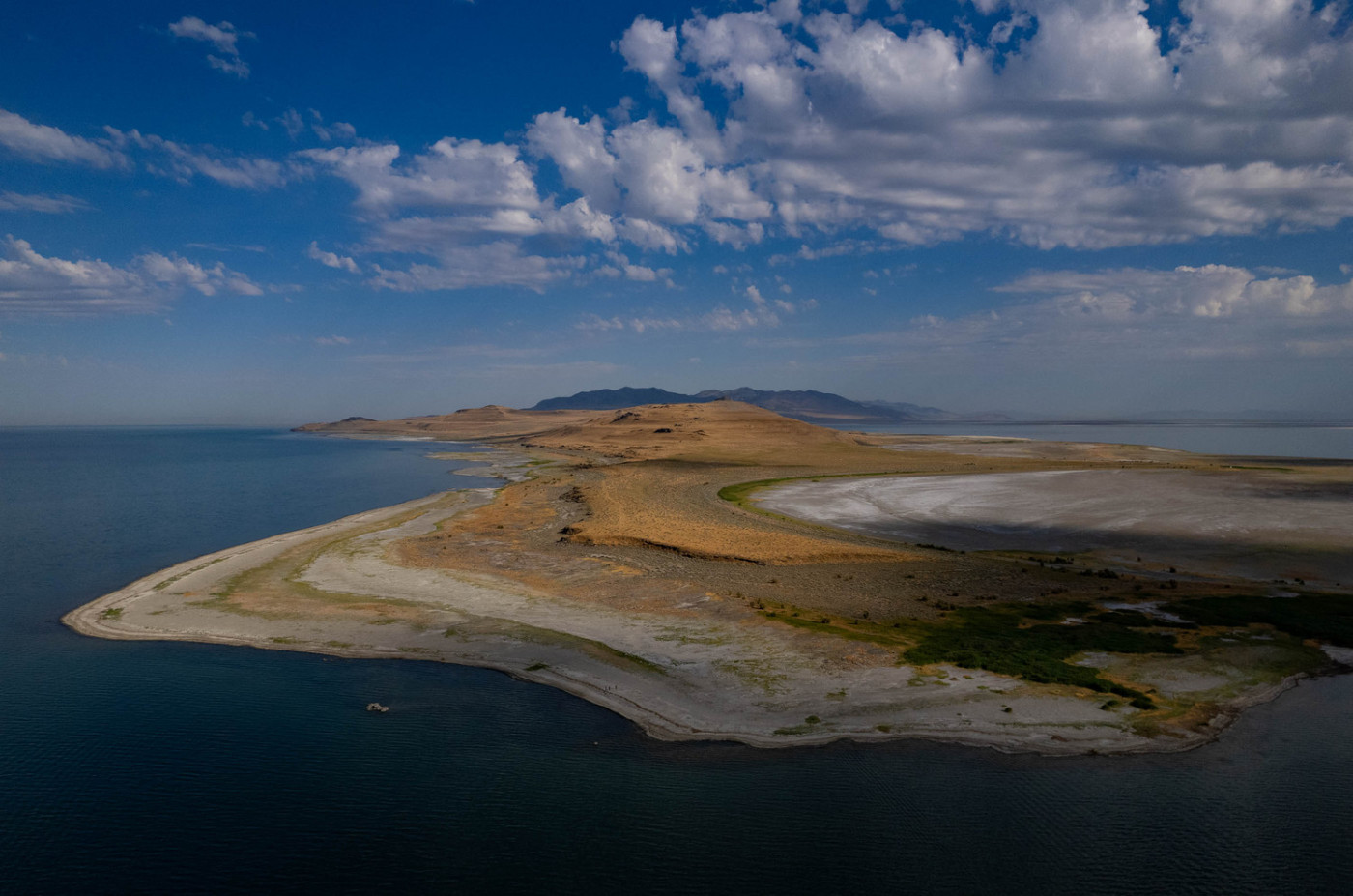 Fremont Island, the Great Salt Lake’s third-largest island, on July 18, is about 2 miles wide and 6 miles long, with about 3,000 acres to explore. The Utah Division of Forestry, Fire and State Lands will manage the island under a conservation easement. (Photo: Francisco Kjolseth, The Salt Lake Tribune)